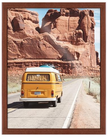 RAWWEST.BIS Holz Bilderrahmen 60x80 cm Plakatrahmen Braun