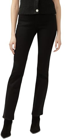 Silver Jeans Co. Women's Avery High Rise Curvy Fit Slim Bootcut Jeans, Inky Black, 32W x 31L