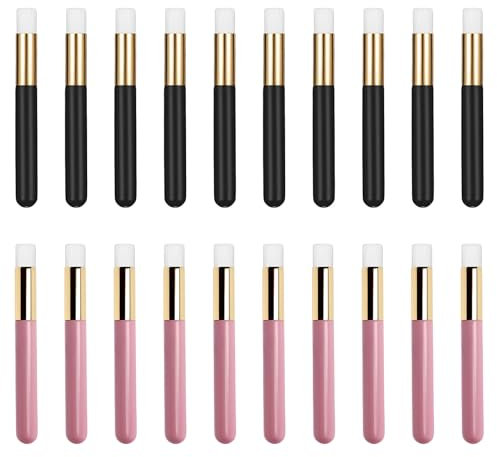 Watlikeup Lash Brushes, 20 PCS, Lash Cleaning Brush, Nose Pore Deep Cleaning, Eyelash Extensions, Women Cosmetic Tools, Black, Pink