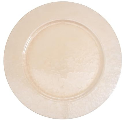 SARO LIFESTYLE Soft Glow Faux Mother of Pearl Charger Plate (Set of 4)