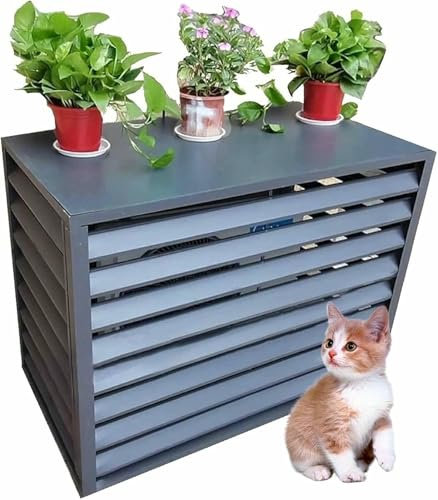 HOTAPEPU Klimaanlagenzaun, Schutzabdeckung des Innenraums, Unterstützung Für Aluminiumpflanzen, Deckung Von Gartenklimaanlagen ~/