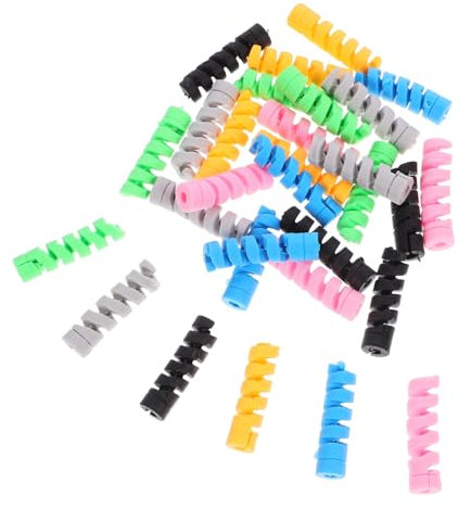HOMOCONO 30pcs Silicone Charger Cord Protector for Phone Data Cable Flexible Usb Cable Sleeve Wire Protector for Home and Office for Charging Cords