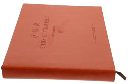Uonlytech Libro Contabile Versatile in Finta Pelle Marrone Leggero e Facile da Trasportare, Quaderno Semplice per Appunti di Contabilità e Bilancio, per Studenti e Viaggiatori