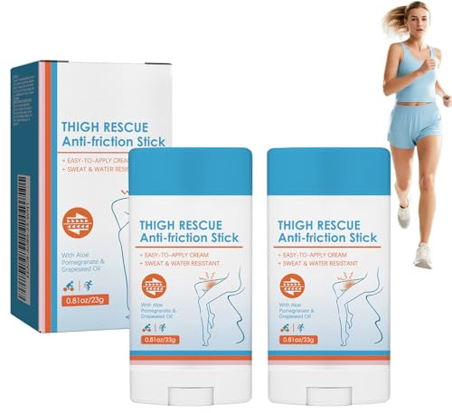 2pcs Crème Anti Frottement, Bâton Anti Frottement | Crème Anti-friction pour Les Cuisses, Protection Contre Les Frottements De La Peau Du Corps, pour Jambes, Cuisse, Talon