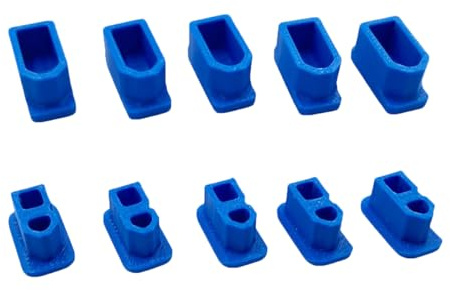XT60 Male Female Dust Covers (5 Pairs) - 3D Printed PETG Protective Caps Waterproof Anti-Short Circuit Design,Hard Plastic with Layer Texture for XT60 Plugs/Sockets