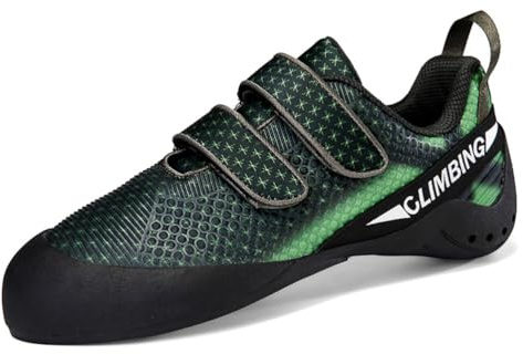 ZHENSI Zapatos De Escalada En Roca para Escalada Deportiva Y Boulder Ligeros para Niños Hombres Y Mujeres,Verde,38 EU