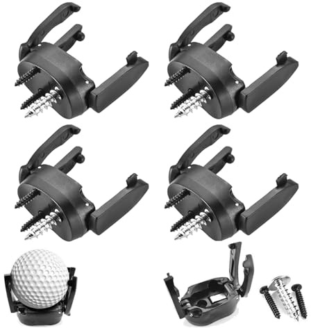 YNR 4 PCS Golf Ball Training Aids Picker Golf Ball Claw Grabber Pickup Tool Claw Grabber Ball Claw Putter,Golf Accessories Color Black Golf Ball Picker Upper