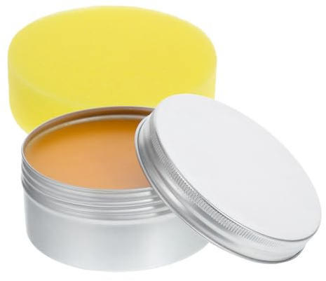 SHINEOFI Natural Beeswax Furniture Polish Wax for Wood Floors and Redwood Furniture, Restores Shine and Provides Comprehensive Protection, Solid Wax with Sponge for Easy Application, 200g
