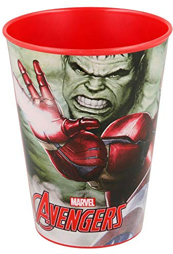 Los Vengadores (Avengers) Stor 89707 - Bicchiere di plastica piccolo, 260 ml, colore nero, M (confezione da 1)