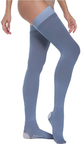 BEONTOP by Gambetti Bas Compression Anti Thrombose Homme et Femme, 19 mmHg, Mi Bas et Chaussettes, Made In Italy, Bleu, Unisexe, M