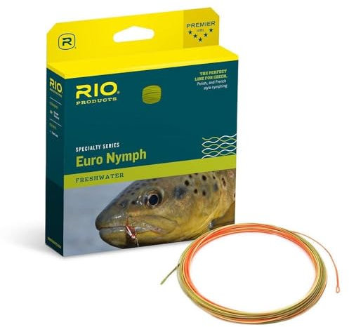 RIO Products Euro Nymphe Shorty Fliegenschnur (#2–5) – 6,1 m, schwimmend, Orange/Salbei/Olive, Modell: 6–20689
