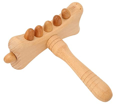 Holz Roller Massagegerät, Manuelles Gua Sha Werkzeug Holztherapie Massagegerät Drücken von Akupunkturpunkten Cellulite Faszien Massagerolle Lymphdrainage FüR Nacken Beine RüCken KöRper
