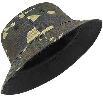 Zylioo XL Camouflage Fischerhut Für Großen Kopf Military Tactical Anglerhut Reversibel Sonnenhut mit Breiter Krempe