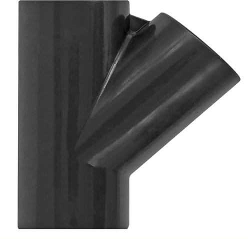 MegaHaustechnik Klebefitting aus Kunststoff PVC, T-Stück 45° Abzweig, 50mm | Für Rohr-Außendurchmesser 50mm, zum Verkleben, Trinkwasser geeignet, Druck 16 Bar, 2-Wege Verteiler
