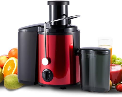 NSTVVEE Spremiagrumi da 800 W, spremiagrumi centrifugo, estrattore di Frutta e Verdura con 2 velocità, Scivolo di Alimentazione Largo 65 mm, spremiagrumi in Acciaio Inossidabile, per Risto