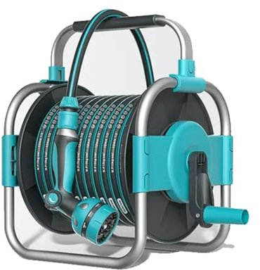 Tragbarer Gartenschlauchwagen, Wasserrohrtrommel zum Waschen, Schlauchtrommel, Hof, Reinigung von Wasserrohraufbewahrung (30 m)