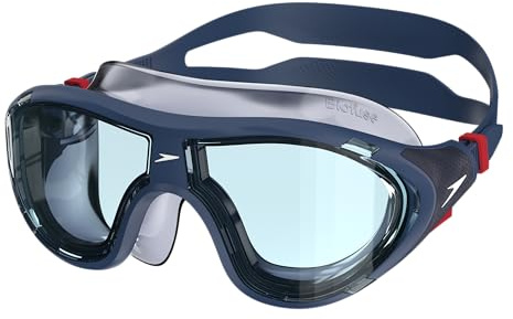 Speedo Biofuse 2.0 - Maschera da nuoto unisex per adulti, colore: pavone/cobalto, taglia unica