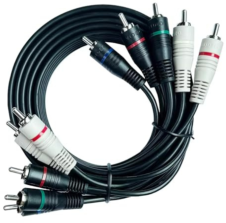 5 Cinch-Kabel 1,8 m Komponentenkabel Cinch-Splitter Audio-Videokabel