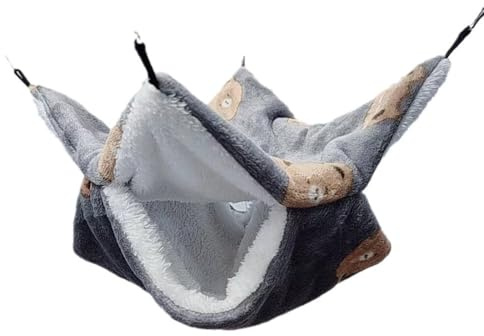 ZORVYN Hamac de rat furet, 1 pièce, en polaire douce et chaude, lit suspendu pour petits animaux, accessoires cage furet, hamac rat, cage pour furet