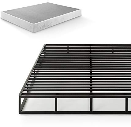Zinus 7.5 Inch Quick Lock Smart Box Spring / Mattress Foundation / Strong Steel Structure / Easy Assembly, Queen, White