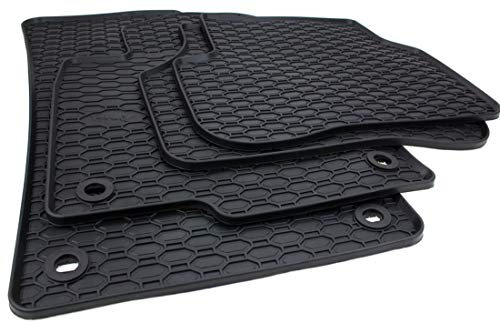 kfz-premiumteile24 Gummimatten Kompatibel mit Golf 5 (1K) Jetta III (1K) Fußmatten Allwetter Automatten Premium Qualität 100% Passgenau Drehknebel Oval