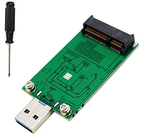 LEAGY mSATA SSD-adapter till USB 3.0, Mini SATA Använd som bärbar flashenhet/extern hårddisk, 50 mm Mini PCIe Solid State-enhetsläsare omvandlare