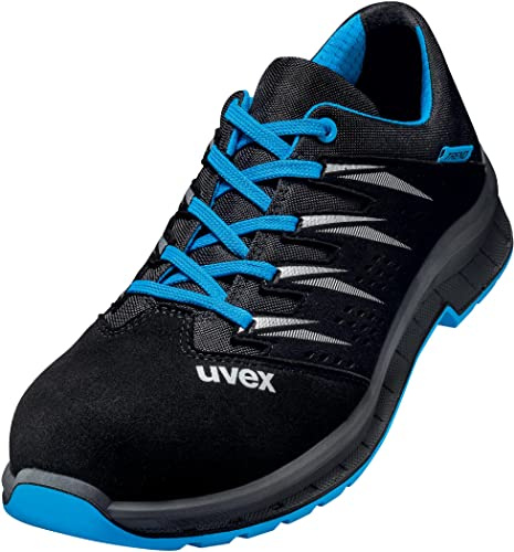 Uvex 2 Trend S1 Chaussures de travail pour homme et femme avec capuchon en acier - Bleu - bleu/noir, 43 EU