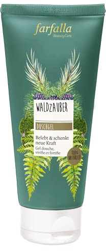 farfalla Duschgel Waldzauber | belebend | 200 ml | Wald-Duschgel mit ätherischen Nadelölen | ideal zum tiefen Durchatmen | 100% zertifizierte Naturkosmetik