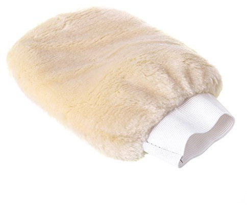 LANCHEN Guanto da Lavaggio per lucidatura in Lana di Agnello Sintetica di Alta qualità Guanto per Pulizia Auto in Morbida Pelle di Pecora