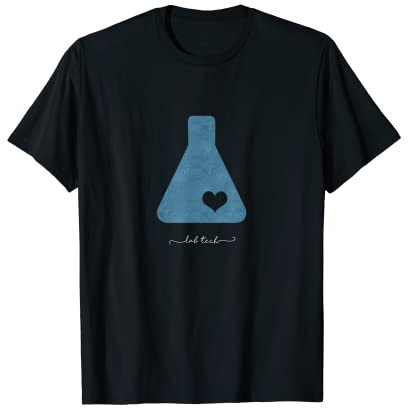 Beaker with heart - medical lab tech love lab week gift T-Shirt