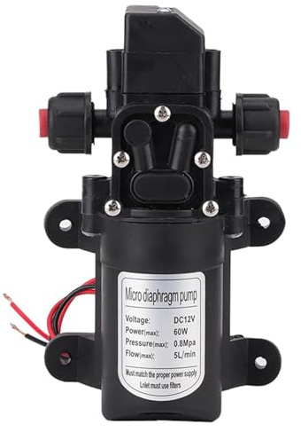 Jadeshay Pompe a Eau 12v, Pompe à Membrane Auto-amorçante Haute Pression DC 12V 116Psi pompe a eau camping car pour Caravane Bateau Nettoyage de Véhicule Camping-car
