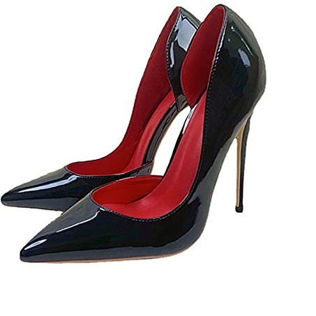 12CM/4.72IN Sexy Lackleder Spitze High Heels Fetisch Schuhe Stilettos Nachtclub Pole Dance Hochzeit Ballschuhe