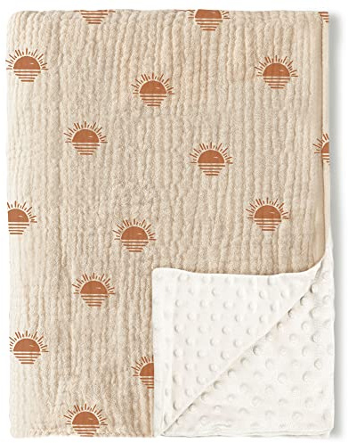 Konssy Soft Muslin Baby Blanket for Unisex Boys & Girls, 30 x 40 Inch
