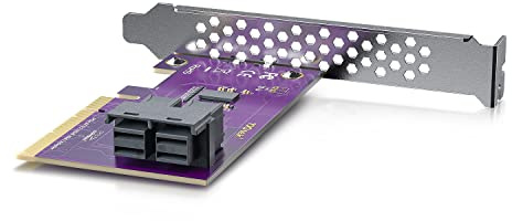 ‌ipolex Dual Port U.2 NVMe SSD PCIe 3.0 X8 Adapter Card with SFF-8643 SAS Connector, Windows/Linux/VMware Compatible, Dual Bracket