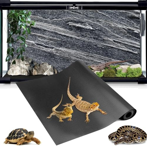 Tappetino per terrario per rettili, 243,8 x 61 cm, accessori per serbatoio del drago barbuto, substrato per recinto per rettili 10 x 5 x 5 cm, tappeto per lettiera per gechi leopardato, lucertola