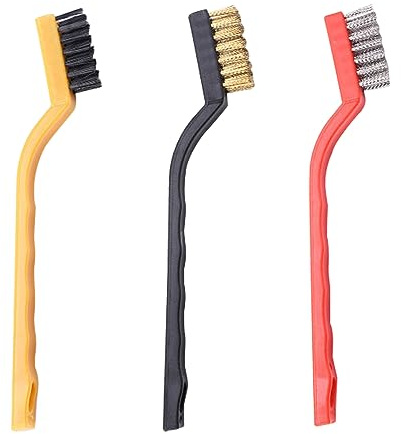 Delrengöringsborste, 3-pack multifunktionell fogborste med hårda borst, kakelfogsrengöring för kök badrum, dusch, tvättställsfönster