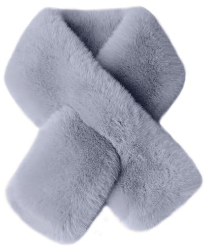 HEYANN Schal Damen in Pelzoptik aus Kunstpelz 80cm Damen Kunst Pelz Schal Pelzkragen Schal Winter Plüsch Warmer Schal Kunstpelz Kunstfell