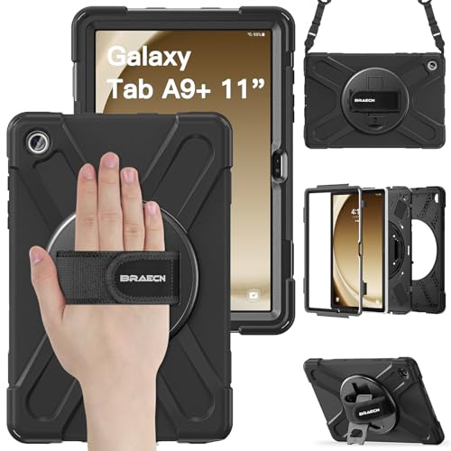 BRAECN für Galaxy Tab A9+ Hülle - Samsung Tablet A9 Plus 11 2023 Schwarz