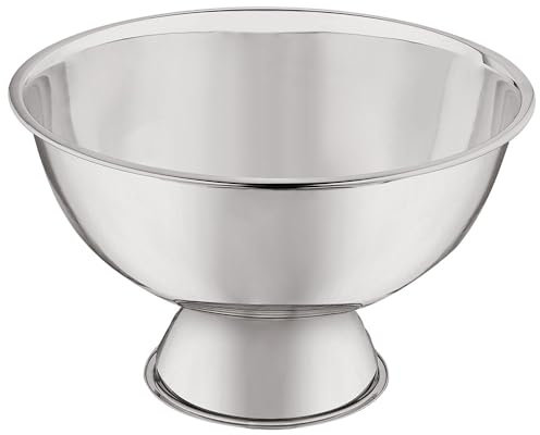 Cubo Enfriador Botellas y Refrescos, Capacidad 13 Litros, Cubo Hielos Acero Inoxidable, Recipiente Ovalado para Ponche, Enfriador Portátil para Vino y Champagne