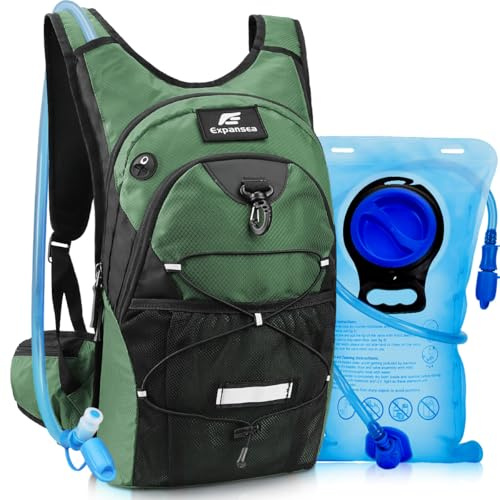 Expansea Sac à Dos d'hydratation avec vessie d'hydratation 3L, Sac à Dos de Cyclisme extérieur imperméable et Respirant de Grande capacité, pour la Course, la randonnée, Le Cyclisme, Le Camping