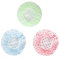 3 Pieces Bonnet de Douche, élastiques Bonnet de Bain, Imperméable Réutilisables Chapeau de Douche pour Femmes Douche Spa Salon (Bleu, Jaune, Rose)