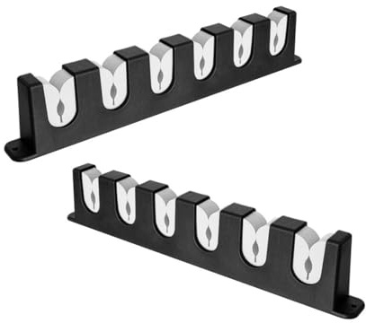 ZONADAH Caña de pescar montada en la pared, soporte para cañas de pescar ABS, 6 agujeros, soporte para cañas de pescar, soporte de pared, modular para garaje, accesorios de pesca, gris