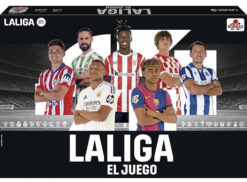 BORRAS - El Juego de LALIGA 24/25, Juego de Mesa de Estrategia basado en la EA Sports. El Juego de Mesa para Amantes del fútbol. Recomendado a Partir de 10 años, Partidas de 60' (20092)