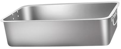 Sharplace Cat Litter Box Pet Cat Toilet Sand Box Non Stick with High Sides for Big Cats Stainless Steel Kitty Litter Pan Kitten Toilet, 40x30x10cm