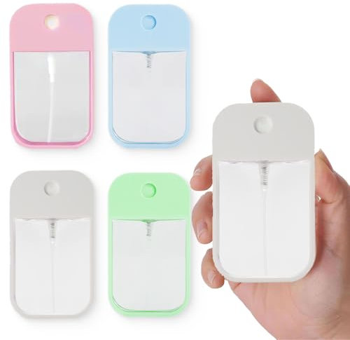 ZOPJUMA 4PCS 45ML Flacon Spray Vide,Vaporisateur Parfum,Pour Parfum,Huiles Essentielles et Cosmétiques,blanc, bleu, rose, vert