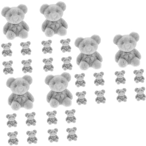 TOYANDONA 30stücke Mini Beflockte Bären Miniatur Figuren Für Hochzeits Und Partydekorationen Süße Und Zubehör Für Besondere Anlässe