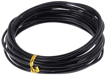 Fil De Fer Pour Bonsaï Fils de formation for bonsaï en aluminium anodisé, 5 m au total (noir), fil d'entraînement for bonsaï avec 5 tailles (1,0 Mm, 1,5 Mm, 2,0 Mm, 2,5 mm, 3 mm) Fil De Ligature Bonsa