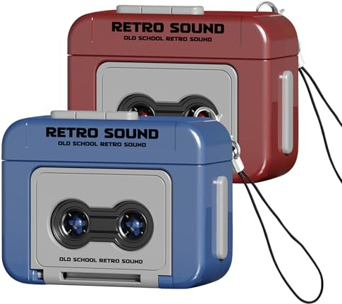 AGLOO 2 portachiavi creativi con mini registratore di cassette – portachiavi portatile con tre canzoni cinesi – ornamento per zaini, borse