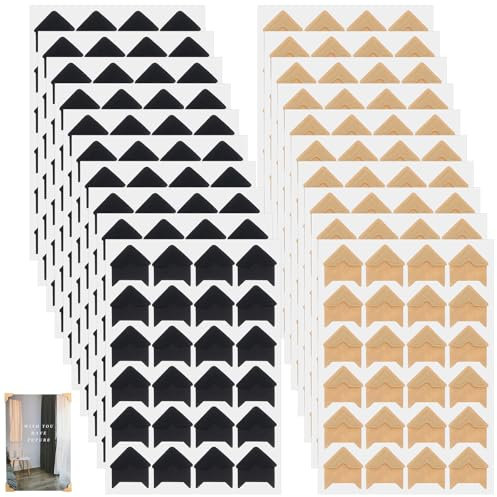 oruola 480pcs Self Adhesive Photo Corners,Photo Corners for Scrap Book,Photos Corner Stickers,Self-Adhesive Picture Mounting Corner for Albums,DIY Craft,Memory Book,Black and Brown