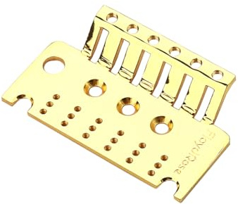 Placa de puente de trémolo de 6 cuerdas RuiJOTWAT, repuestos para sistema de trémolo de guitarra eléctrica, puente dorado